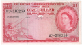 British Caribbean Territories 1 Dollar,  2. 1.1961